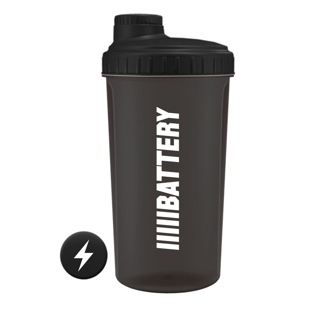 BATTERY SHAKER 700ml, TRANSPARENT-BLACK