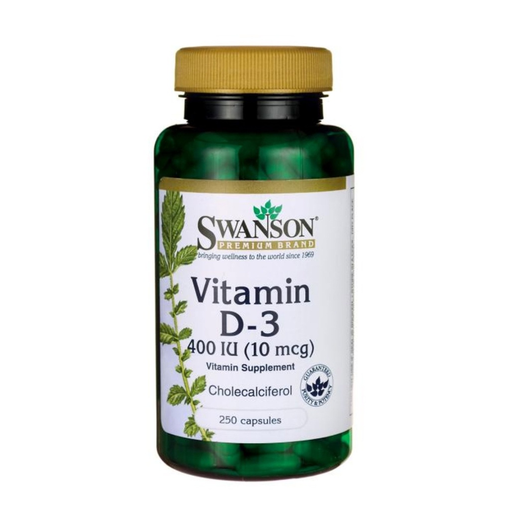 SWANSON VITAMIN D3 (400IU), 250 kapsul