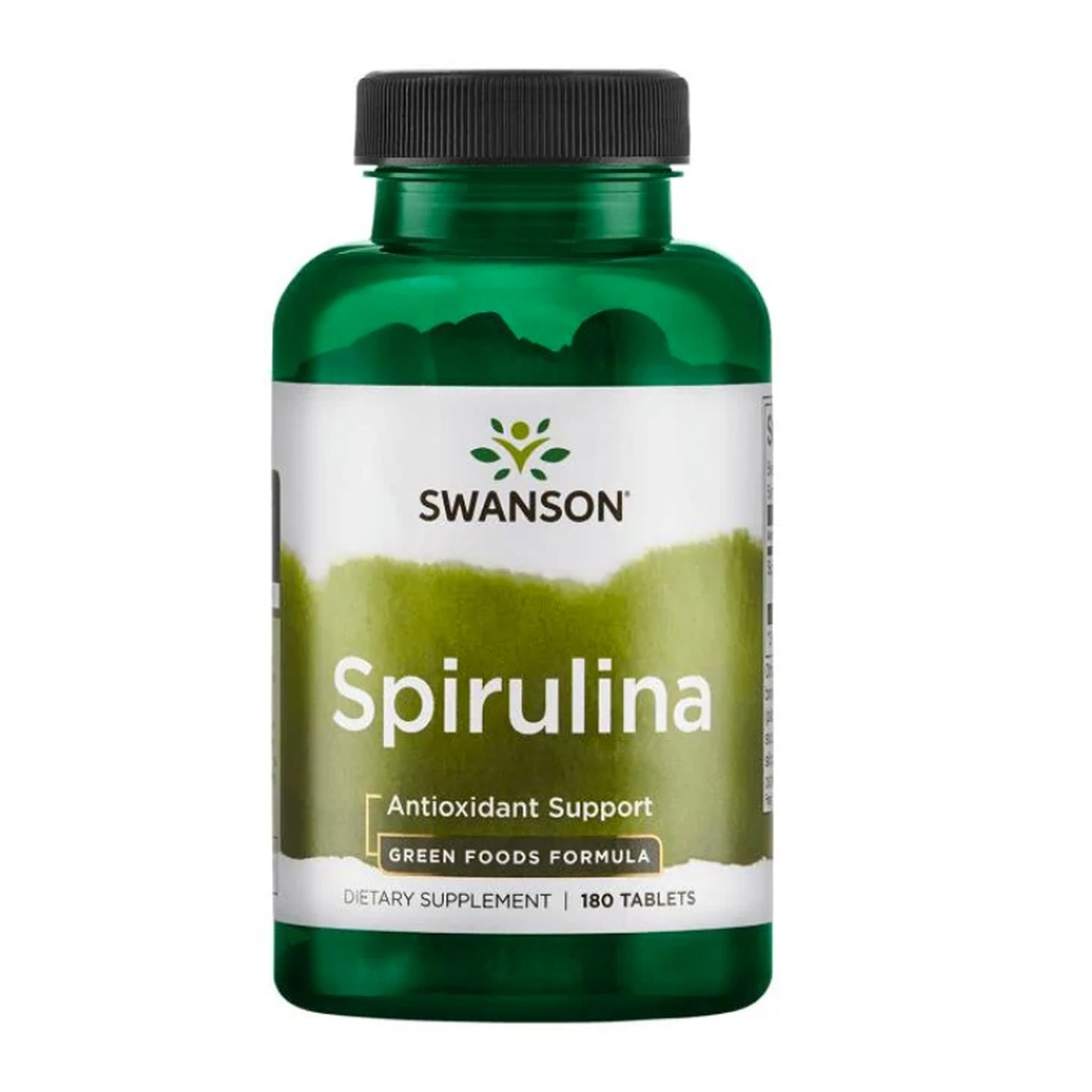 SWANSON SPIRULINA (500mg), 180 tabs