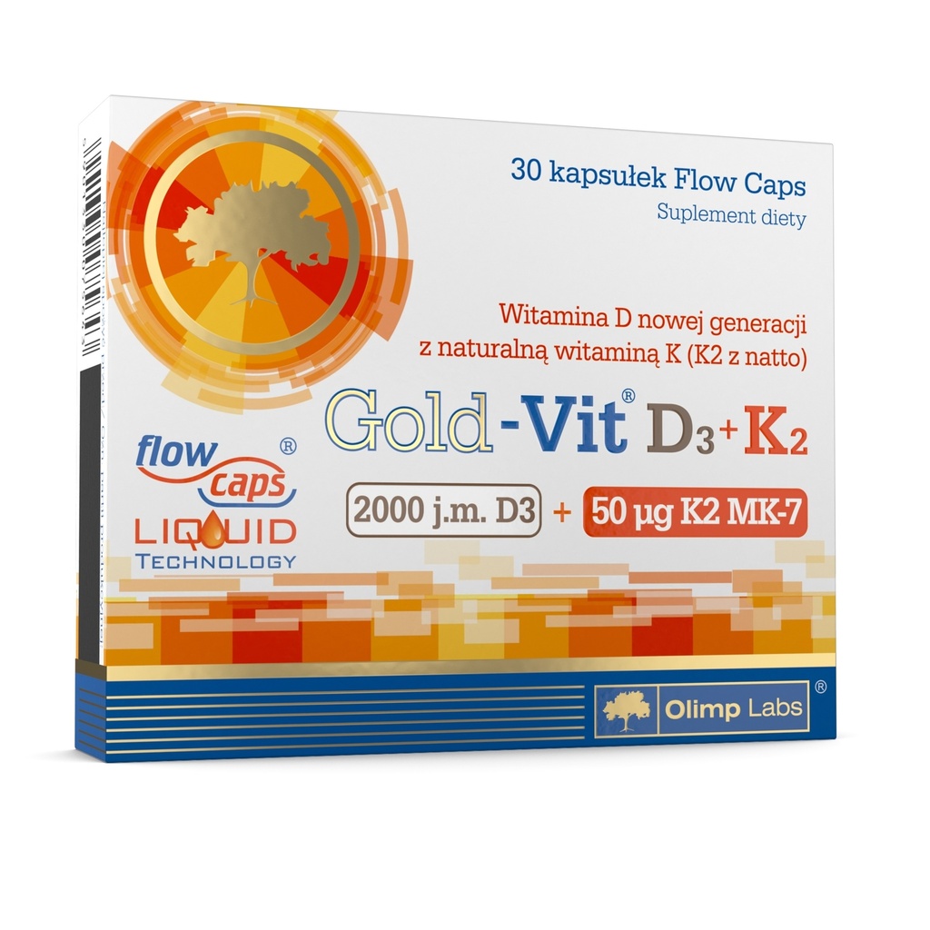 OLIMP GOLD-VIT D3+K2, 30 kapsula