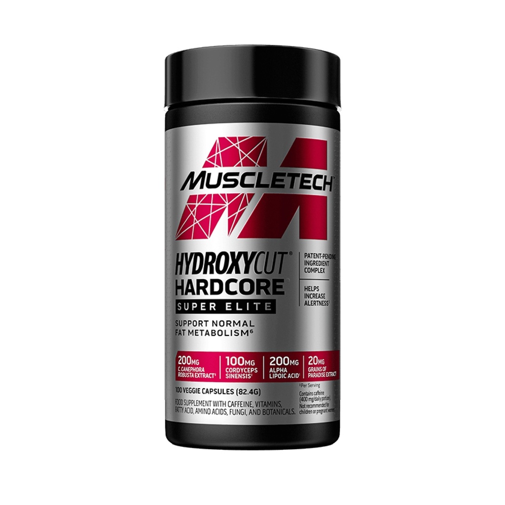 MUSCLETECH HYDROXYCUT HARDCORE SUPER ELITE, 100 capsule veg.