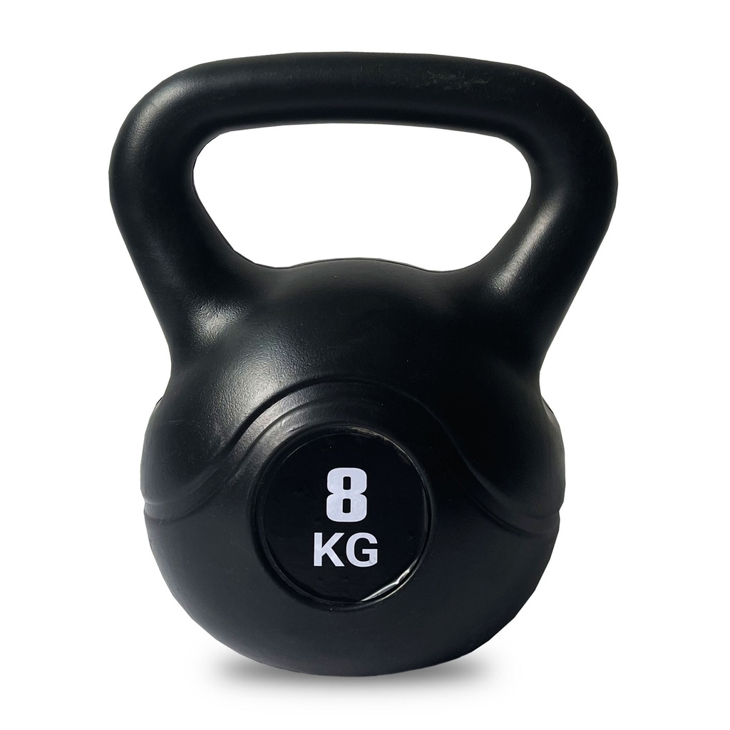 PROTEINI.SI UTEŽ Z ROČAJEM (KETTLEBELL) - ČRNA, 8kg