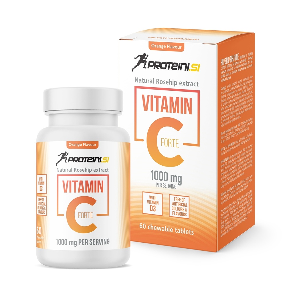 PROTEINI.SI VIT. C (1000mg) + VIT. D3, 60 compresse masticabili